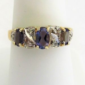 Tanzanite & Diamond Ring Yellow Gold